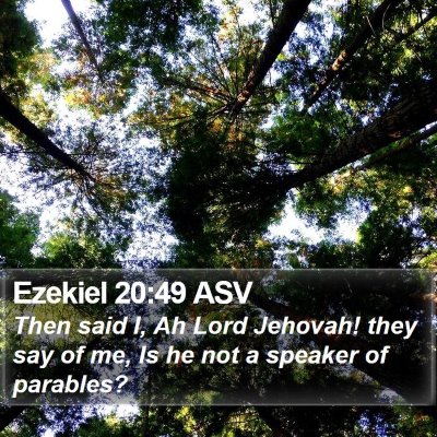 Ezekiel 20:49 ASV Bible Verse Image