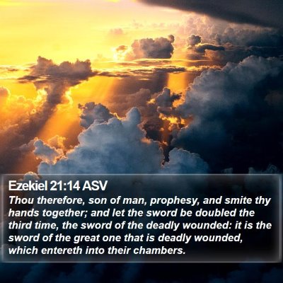 Ezekiel 21:14 ASV Bible Verse Image