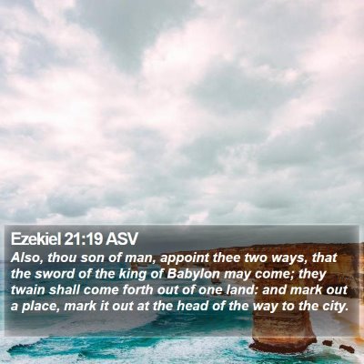 Ezekiel 21:19 ASV Bible Verse Image