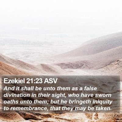 Ezekiel 21:23 ASV Bible Verse Image