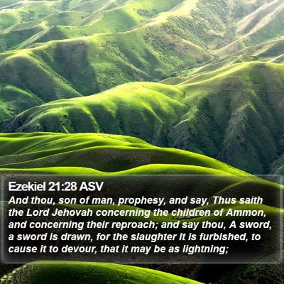 Ezekiel 21:28 ASV Bible Verse Image
