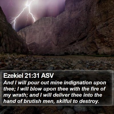 Ezekiel 21:31 ASV Bible Verse Image