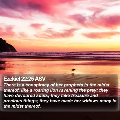 Ezekiel 22:25 ASV Bible Verse Image