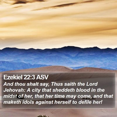 Ezekiel 22:3 ASV Bible Verse Image