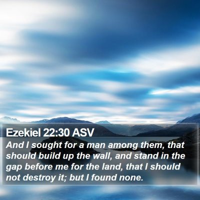 Ezekiel 22:30 ASV Bible Verse Image