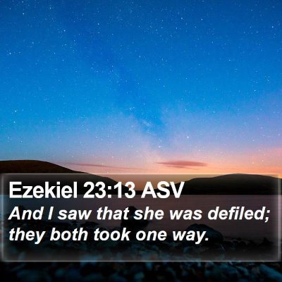 Ezekiel 23:13 ASV Bible Verse Image