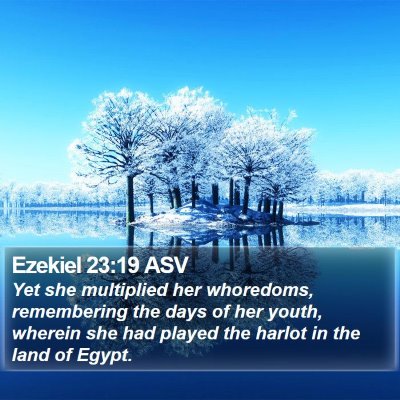 Ezekiel 23:19 ASV Bible Verse Image