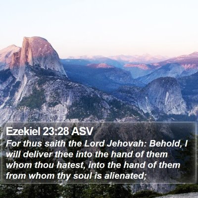 Ezekiel 23:28 ASV Bible Verse Image
