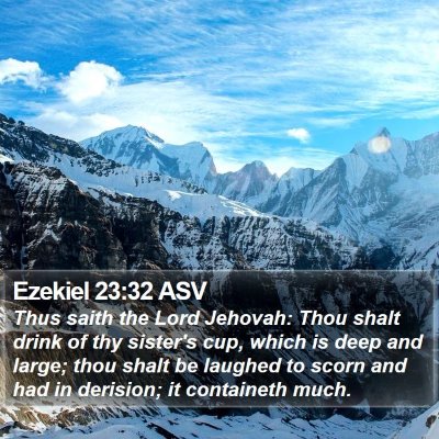 Ezekiel 23:32 ASV Bible Verse Image