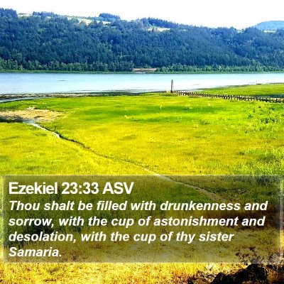 Ezekiel 23:33 ASV Bible Verse Image