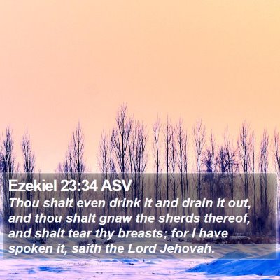 Ezekiel 23:34 ASV Bible Verse Image