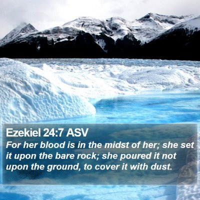 Ezekiel 24:7 ASV Bible Verse Image
