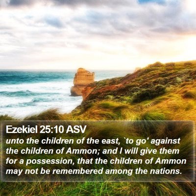 Ezekiel 25:10 ASV Bible Verse Image