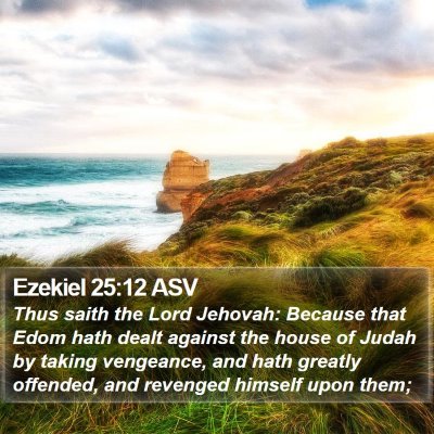 Ezekiel 25:12 ASV Bible Verse Image