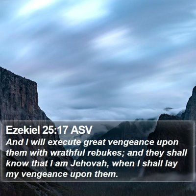 Ezekiel 25:17 ASV Bible Verse Image