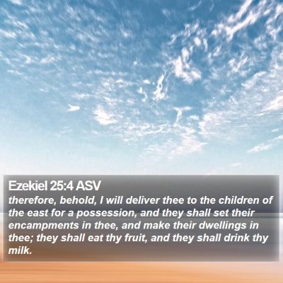 Ezekiel 25:4 ASV Bible Verse Image