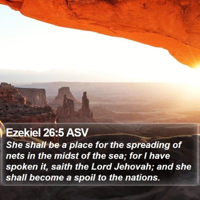 Ezekiel 26:5 ASV Bible Verse Image
