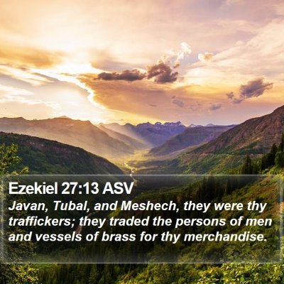 Ezekiel 27:13 ASV Bible Verse Image