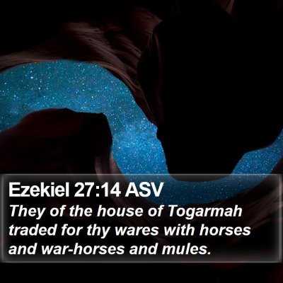 Ezekiel 27:14 ASV Bible Verse Image