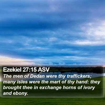 Ezekiel 27:15 ASV Bible Verse Image