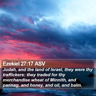 Ezekiel 27:17 ASV Bible Verse Image