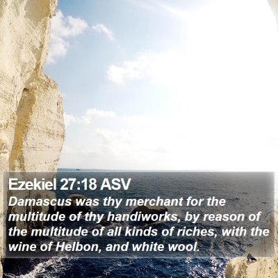 Ezekiel 27:18 ASV Bible Verse Image