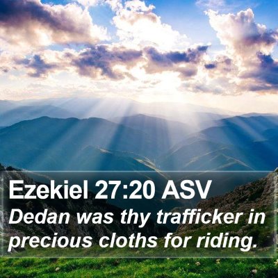 Ezekiel 27:20 ASV Bible Verse Image
