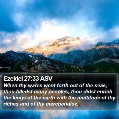 Ezekiel 27:33 ASV Bible Verse Image