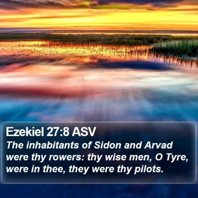 Ezekiel 27:8 ASV Bible Verse Image