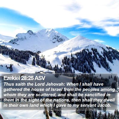 Ezekiel 28:25 ASV Bible Verse Image