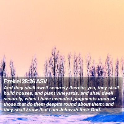 Ezekiel 28:26 ASV Bible Verse Image