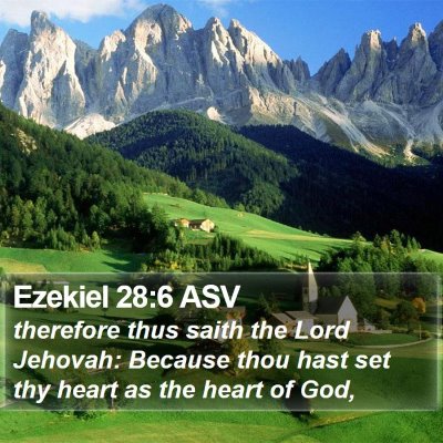 Ezekiel 28:6 ASV Bible Verse Image