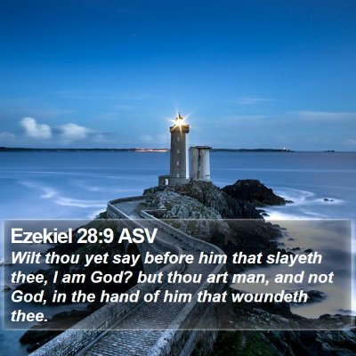 Ezekiel 28:9 ASV Bible Verse Image