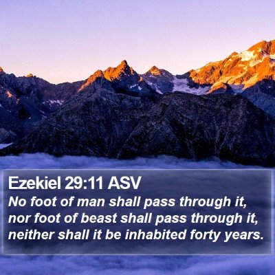 Ezekiel 29:11 ASV Bible Verse Image