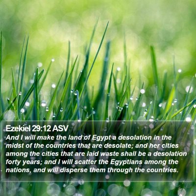Ezekiel 29:12 ASV Bible Verse Image
