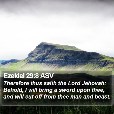 Ezekiel 29:8 ASV Bible Verse Image