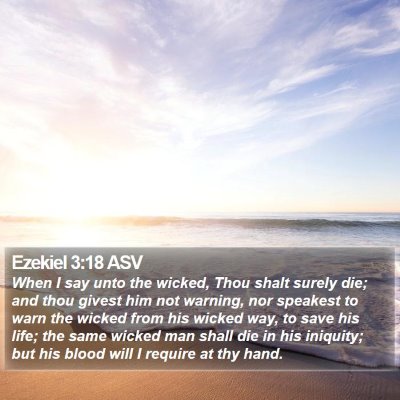 Ezekiel 3:18 ASV Bible Verse Image
