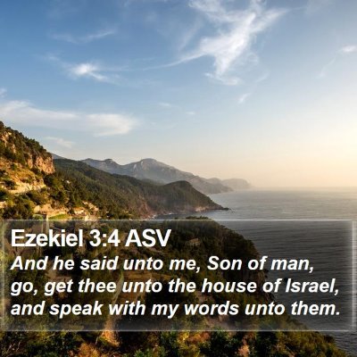 Ezekiel 3:4 ASV Bible Verse Image