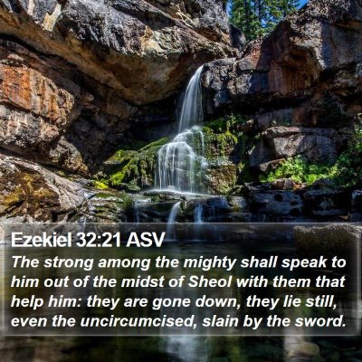 Ezekiel 32:21 ASV Bible Verse Image