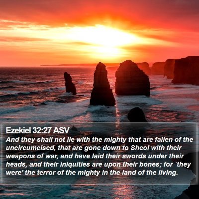 Ezekiel 32:27 ASV Bible Verse Image