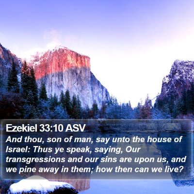 Ezekiel 33:10 ASV Bible Verse Image