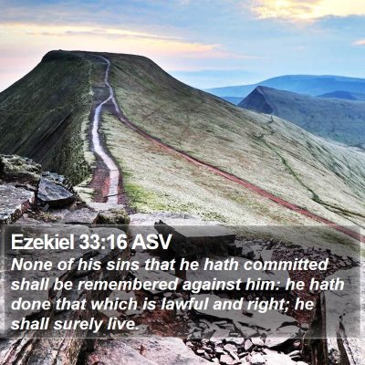 Ezekiel 33:16 ASV Bible Verse Image