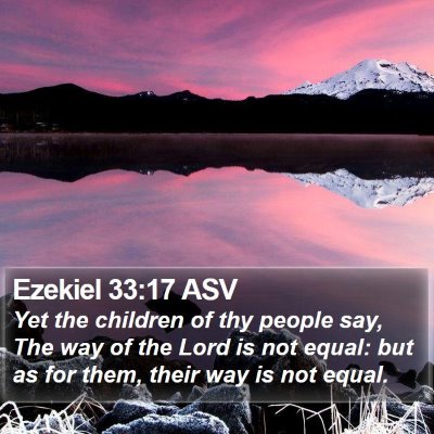Ezekiel 33:17 ASV Bible Verse Image
