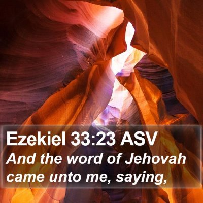 Ezekiel 33:23 ASV Bible Verse Image