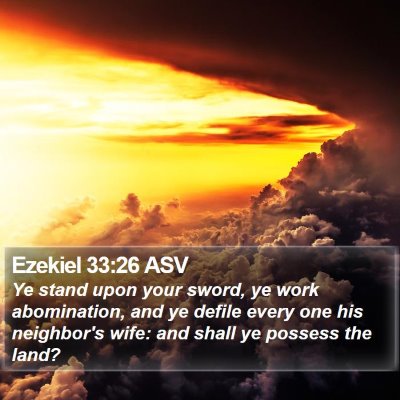 Ezekiel 33:26 ASV Bible Verse Image
