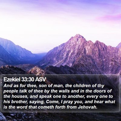 Ezekiel 33:30 ASV Bible Verse Image
