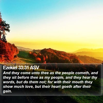 Ezekiel 33:31 ASV Bible Verse Image