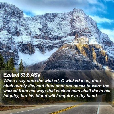 Ezekiel 33:8 ASV Bible Verse Image