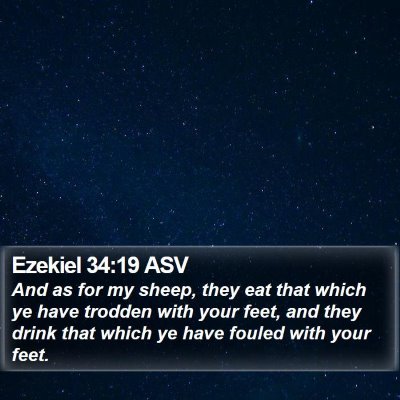 Ezekiel 34:19 ASV Bible Verse Image
