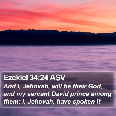 Ezekiel 34:24 ASV Bible Verse Image